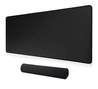 HoYiXi Extendida Alfombrilla de Ratón para juegos Mouse Pad Superficie Lisa y Base de Goma Antideslizante tela suave impermeable XXL Desk Pad 80 x 40 x 0,3 cm - negro