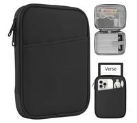 HoYiXi Funda Portátil 6”,6.8",7" eBook Reader Compatible 7 Pulgada Kindle Paperwhite 2024/6"-6.8“ Paperwhite 2021-2012/Kobo/Tolino/Sony,with Anti-Drop Protective Cover Sleeve Bag-Negro