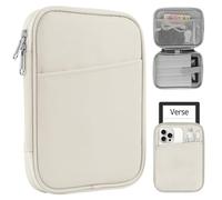 HoYiXi Funda Portátil 7-8 Pulgadas Tablet For Fire HD 8/Fire HD 8 Plus Compatible iPad Mini (6th Gen) 8.3" 2021, iPad Mini 5/4/3/2/1,Tab A8, 7"-8" Android Tablet Sleeve Case -Blanco