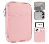 HoYiXi Funda Portátil 7-8 Pulgadas Tablet For Fire HD 8/Fire HD 8 Plus Compatible iPad Mini (6th Gen) 8.3" 2021, iPad Mini 5/4/3/2/1,Tab A8, 7"-8" Android Tablet Sleeve Case -Rosa
