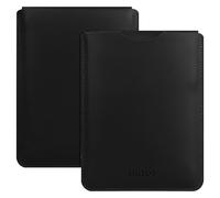 HoYiXi Funda Universal para 7" Kindle Paperwhite 2024/6.8" Paperwhite 2021 Compatible Kobo/Voyaga/Pocketbook/Sony/Tolino E-Book Funda de Cuero Ligero Bolsa para Ebook de 6.8 Pulgadas - Negro