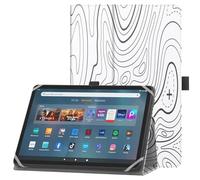 HoYiXi Funda Universal para 9-10.1 Pulgadas Tablet Compatibile Fire HD 10 y Fire HD 10 Plus con Soporte y Correa de Mano Funda para 9"-10.1" Samsung Lenovo Android Tablet - Mountain White