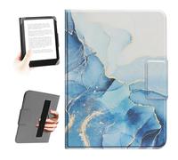 HoYiXi Funda Universal para de 6,8'', 7'' Paperwhite eBook Reader,Compatible con Kindle, Kobo,Pocketbook, Tolino y Sony eReader. Cuerda de Mano elástica Funda para 6.8"-7" eReader,Dali Azul