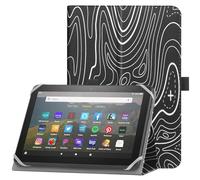 HoYiXi Funda Universal para Tableta de 7 Pulgadas y 8 Pulgadas, Compatible Fire HD 8/HD 8 Plus y 7"-8" Samsung Lenovo Android Tableta con Soporte Folio y Correa de Mano Funda Protectora para-Mountain
