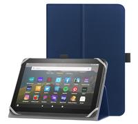 HoYiXi Funda Universal para Tableta de 7 Pulgadas y 8 Pulgadas, Compatible Fire HD 8/HD 8 Plus y 7"-8" Samsung Lenovo Android Tableta con Soporte Folio y Correa de Mano Funda Protectora para-Azul