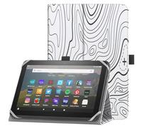 HoYiXi Funda Universal para Tableta de 7 Pulgadas y 8 Pulgadas, Compatible Fire HD 8/HD 8 Plus y 7"-8" Samsung Lenovo Android Tableta con Soporte Folio y Correa de Mano Funda Protectora para-Mountain