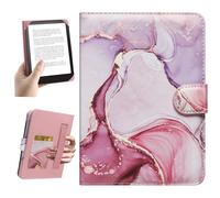 HoYiXi Universal Funda 6.8'' 7" E-Book Reade Compatible con Kindle Paperwhite/Kobo/BOOX T68/iReader Ocean,6.8"-7" Funda Protectora para Lector electrónico con Bolsillo Integrado,Rosa Dali