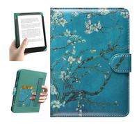 HoYiXi Universal Funda 6.8'' 7" E-Book Reade Compatible con Kindle Paperwhite/Kobo/BOOX T68/iReader Ocean,6.8"-7" Funda Protectora para Lector electrónico con Bolsillo Integrado,Flor