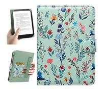 HoYiXi Universal Funda 6.8'' 7" E-Book Reade Compatible con Kindle Paperwhite/Kobo/BOOX T68/iReader Ocean,6.8"-7" Funda Protectora para Lector electrónico con Bolsillo Integrado,Flor 1
