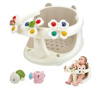 Hoyiyobi Asiento de baño para bebés a partir de 6 meses, asiento de bañera con 4 ventosas fuertes, respaldo ergonómico