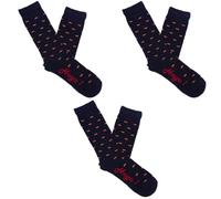 Hoyo 7 Pack 3 pares de calcetines algodón bandera España unisex sin costuras (41-45, marino)