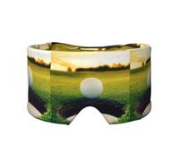 Hoyo de pelota de golf,Máscara para ojos con bloqueo de luz y protección ocular completa para dormir, orejeras y ojos.