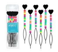 HOYOLS Herramientas de Enhebrado Rápido para Trenzas con Cuentas Coloridas | Set de Estilismo Rápido Topsy Tail Mágico, para Adolescentes y Mujeres, Carga de Cuentas de Pony, Trenzas y Peinados DIY