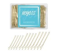 HOYOLS Horquillas doradas para cabello, 150 unidades en 3 tamaños (1.9 pulgadas, 2.4 pulgadas, 2.7 pulgadas) para mujeres y niñas, horquillas rubias para moño, peinado y peinado (dorado)