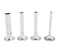 Hoypeyfiy 4 tubos de relleno de salchichas #8, kit de relleno de salchichas de acero inoxidable para molinillo de carne Kitchenaid plástico FGA molinillo de alimentos