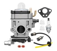 Hoypeyfiy Conjunto de carburador TU26 de 15 mm de dos tiempos, juego de carburador de repuesto 40 - 5, kit de carburador de repuesto para motores de 43 cc 49 cc 52 cc cortacésped desbrozadora