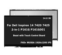 HOYRTDE Pantalla de repuesto de 14 pulgadas para Dell Inspiron 14 7420 2 en 1 P161G P161G001 FHD+ WUXGA 1920 x 1200 IPS LCD pantalla táctil digitalizador ensamblaje con placa de control táctil (sin bisel)