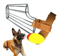 Hoza del hocico para Perros M Canasta de Metal Hocico Ajuste de Alambre de Alambre Ajustable Transpirable para 15-30 kg de Perro grande para Evitar ladrar y Masticar M, bozales para Evitar morder