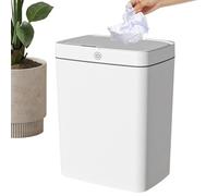 Hozaenwa Cubo De Basura Automático - Cubo De Residuos Con Activación Por Movimiento | Papelera De 18L Anti-Olor Con Autocierre, Impermeable Para Dormitorio Salón Residencia Lavandería