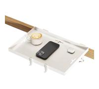 Hozaenwa Estante para Cama,Mesita Auxiliar Adosada Habitación Universitaria Estante Plegable | Organizador Plegable con Gestión Cable para Dormitorio Vasos Libros