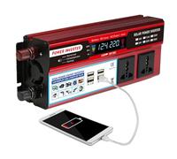 Hozaenwa Grandes inversores de Potencia | Inversores de Corriente modificados para Coche - Inversor de Corriente AC 100V-120V/AC 220-240V con Ventilador de enfriamiento y Puertos USB para Viajes,