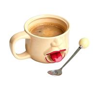 Hozaenwa Taza De Café Con Lengua | 255 Ml Tazón Abstracto Decoración Hogar | Tazas Divertidas 3D Con Lengua Fuera - Para Mujeres Hombres Niños Cumpleaños Inauguración Hogar Oficina Cocina Encimera