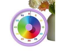 Hozaenwa Temporizador Visual para Niños - Herramienta de Aprendizaje Silencioso | Temporizador de Cuenta Atrás con Disco Arcoíris,para Hogar Escuela Cocina Biblioteca Gimnasio Estudiar Trabajar y