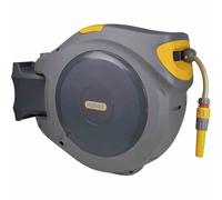 Hozelock Carrete de manguera de jardín 40 m verde/gris, carrete automático 40 2595R0000, 1 unidad