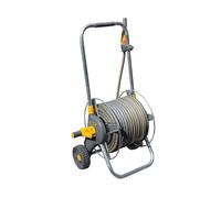 Hozelock Carro Portamangueras Metal Pro 2436 con Manguera de 30m y 60m de Capac