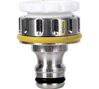 Hozelock - Conector metálico para grifo exterior de rosca de 3/4'' y 1/2''
