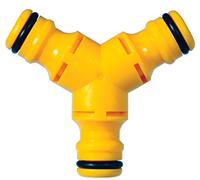 Hozelock - Conector universal en Y conexión triple para manguera de riego