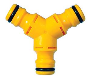 Hozelock - Conector universal en Y conexión triple para manguera de riego