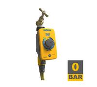 Hozelock Programador de grifo Select Controller 2220 1240, programador de riego analógico, 16 programas, amarillo