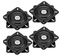 HOZEON 4 placas giratorias de taburete de bar de 6.5 pulgadas, repuesto de taburete giratorio cuadrado, placa de montaje de base giratoria de rodamiento de bolas resistente, mecanismo giratorio de 360