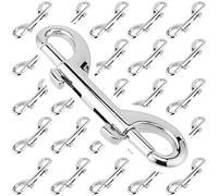 HOZEON Paquete de 25 ganchos de doble extremo de 3.5 pulgadas, clips de gatillo dobles de aleación de zinc, gancho de resorte de metal, clips de metal para llavero, correa, cuello, cubo de alimentación, accesorio para el hogar