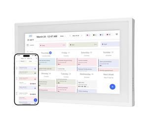 HoziRes Calendario Digital, Calendario Electrónico Inteligente de 25,7cm/10,1 Pulgadas, 1920 x 1080 FHD Pantalla Táctil para la Organización Familiar, Planificador Familiar 2025 Marco de Fotos Digital