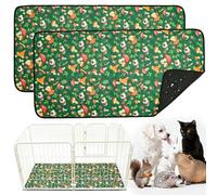 HOZKUY Paquete de 2 forros y ropa de cama para jaula de cobayas, absorción rápida, lavables y reutilizables, almohadillas para orina a prueba de fugas con control de olores y parte inferior