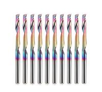 HOZLY Brocas CNC de una sola flauta de 1/8 pulgadas, diámetro de corte de 1/8 pulgadas, longitud de corte de 22 mm, fresa de extremo de aleación de carburo de tungsteno sólido, cortador de fresado de