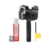 HOZLY Fresadora plana para fresadora de madera Diámetro de corte 40mm / Diámetro del vástago 8 mm Fresas planas/ranuradas/de cantos, cuchillo - herramienta profesional con 10 cuchillas intercambiables