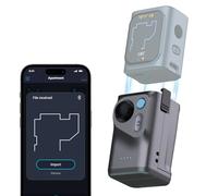 HOZO M-Cube - Adaptador de herramienta de medición láser, planificador inteligente 01, cuenta con joystick de 360° para capturar planos de planta desde cualquier ángulo, botón de un solo toque para