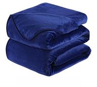 HOZY Mantas para Sofa 230x270 cm Azul Marino,Mantas para Cama de Franela Reversible,Mantas Ligeras de 100% Microfibra - Fácil De Limpiar - Extra Suave Cálido