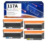 HP 117A Cartucho de Toner Compatible para Color Laser MFP 178nwg 179fwg 179fnw, 150nw 150a 178nw - W2070A W2071A W2072A W2073A (4 Paquetes)
