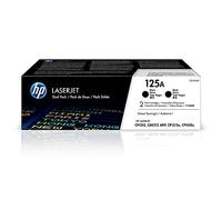 HP 125A CB540AD, Negro, Cartucho Tóner Original, Pack de 2, para impresoras HP ColorLaserJet CP1215, CP1515, CP1518; CM1312 y CP151n