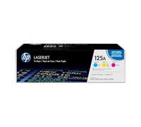 HP 125A CF373AM, Tricolor, Cartucho Tóner Original, Pack de 3, para impresoras HP ColorLaserJet CP1215, CP1515, CP1518; CM1312 y CP151n
