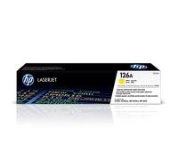 HP 126A CE312A, Amarillo, Cartucho Tóner Original, de 1.000 páginas, para impresoras HP LaserJet Pro serie CP1020, CP1025, TopShot M275 y 100 Color MFP 175