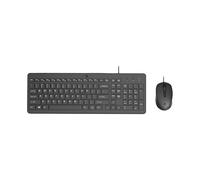 HP 150 Teclado y Ratón con Cable - (1600 PPP, Indicadores LED, Puerto USB-A, 12 Teclas de Atajos, Windows 10, Windows 11) QWERTY Español, Color Negro