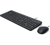 HP 150 Teclado y Ratón con Cable - (1600 PPP, Indicadores LED, Puerto USB-A, 12 Teclas de Atajos, Windows 10, Windows 11) QWERTY Español, Color Negro