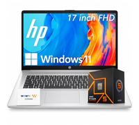 HP 17 Business Laptop edición 2025/2026, pantalla IPS FHD de 17.3 pulgadas, procesador AMD serie 7000 Ryzen (Beats Intel i7-1355U), llave de copiloto, 32 GB de RAM, SSD de 1 TB, HDMI, Wi-Fi 6, Windows