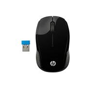 HP 200 - Ratón Inalámbrico (1000 dpi, Puerto USB, 2 Botones y Rueda de Desplazamiento, 12 Meses Duración Batería, Windows), Color Negro