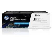 HP 201X CF400XD, Negro, Cartucho Tóner Original, Pack de 2, para impresoras HP Color LaserJet Pro serie 252, 274 y 277